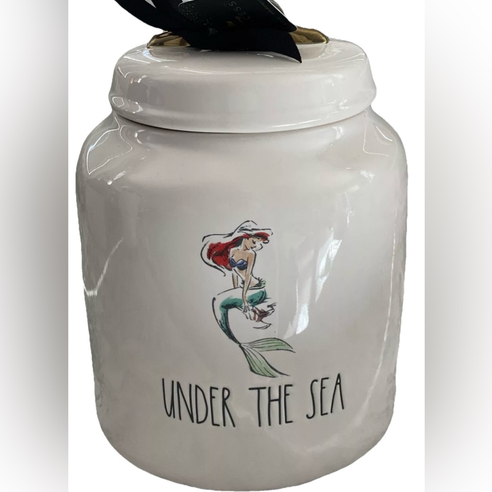 RAE DUNN DISNEY PRINCESS ARIEL “THE LITTLE MERMAID” CANISTER “UNDER THE SEA” NEW